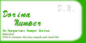 dorina mumper business card